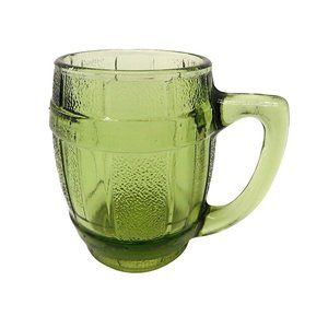 Vintage Green Whiskey Barrel Toothpick Holder Shot Glass